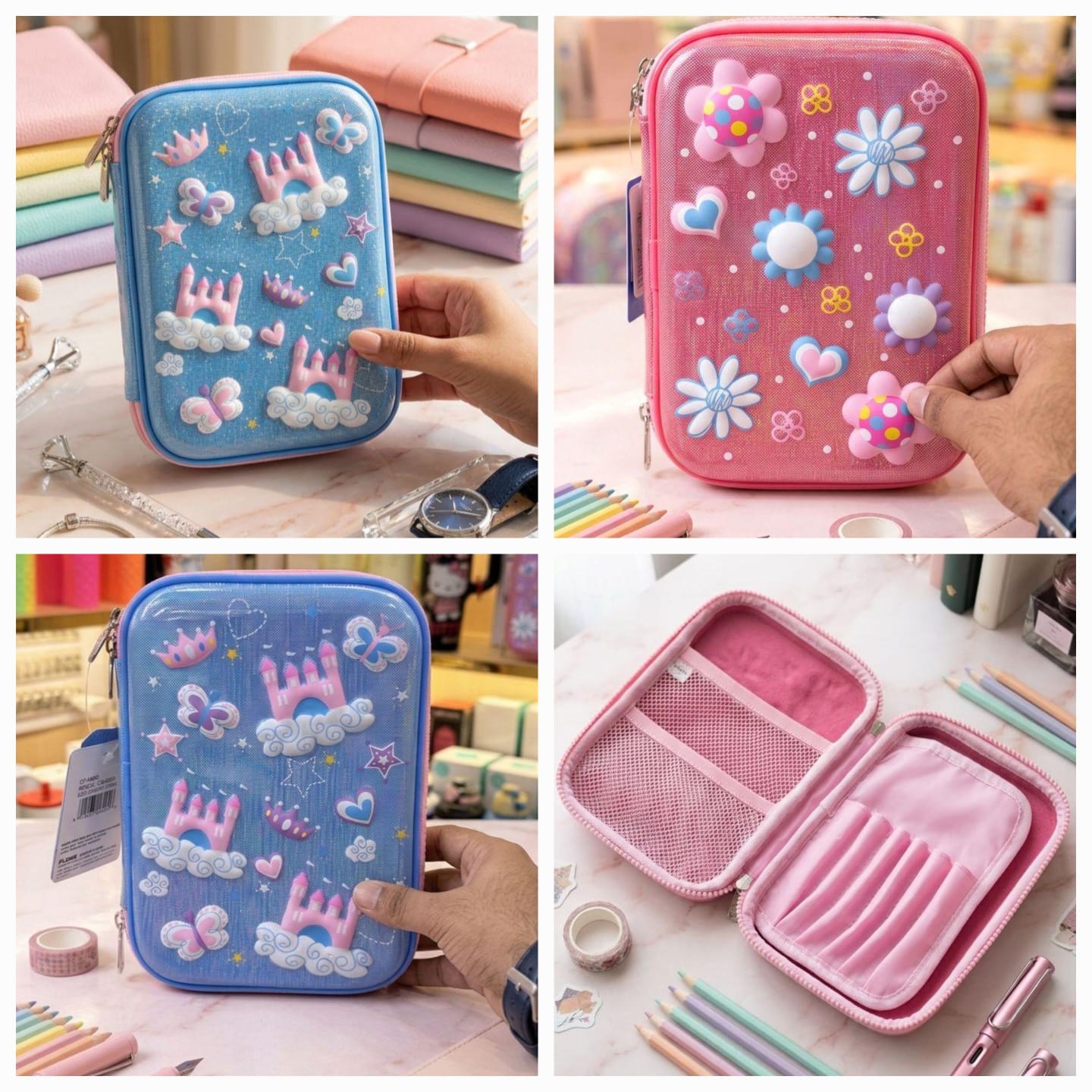 Premium Jumbo Pencil Pouch | Spacious Multi-Purpose Stationery Organizer for Kids