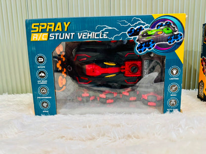 Spray R/C Stunt Vehicle | Remote Control Rotating Eight Wheel Drift Car with Spray Effect