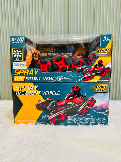 Spray R/C Stunt Vehicle | Remote Control Rotating Eight Wheel Drift Car with Spray Effect