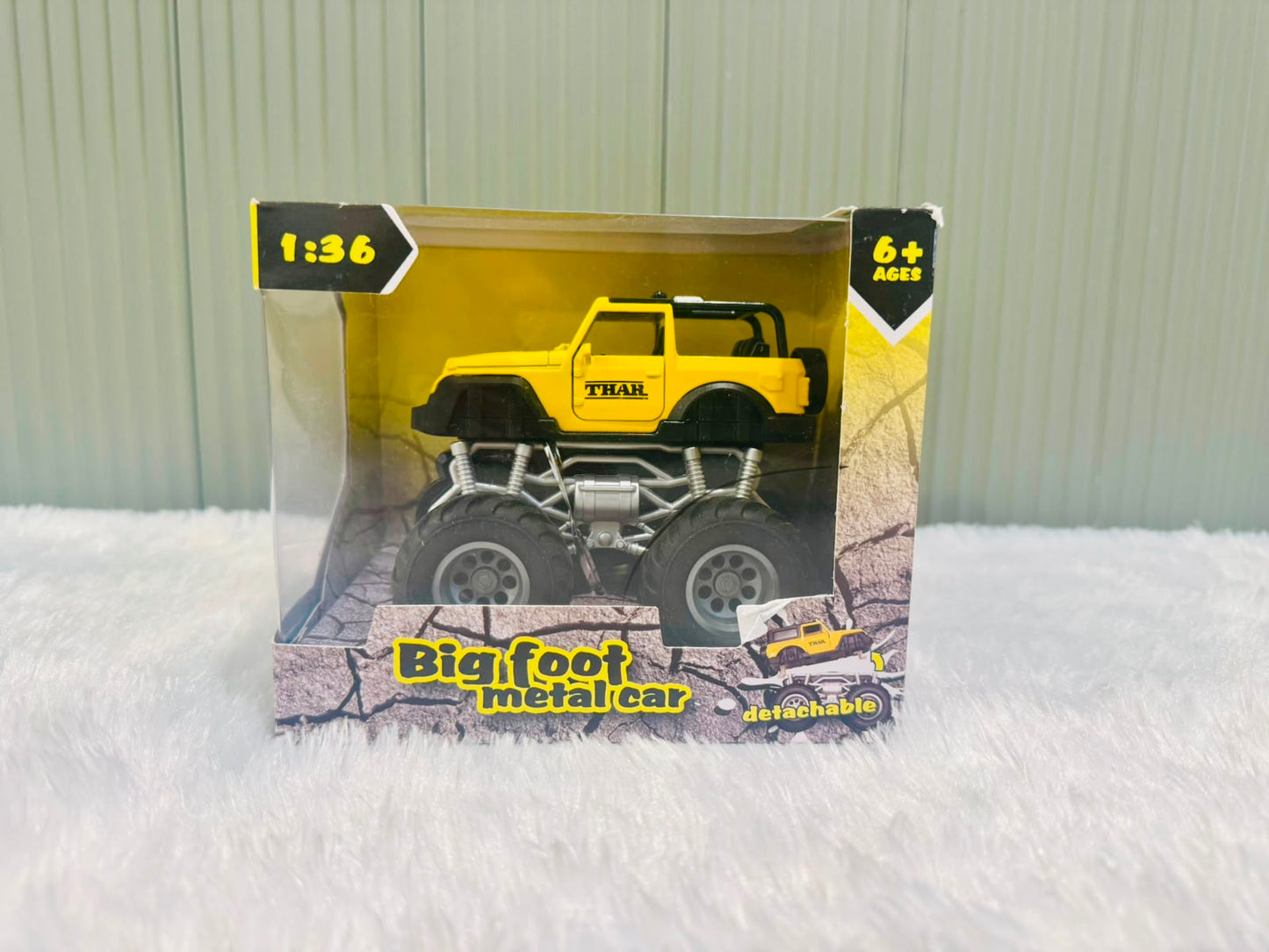 Bigfoot Metal Car – Thar Jeep | Die-Cast Off-Road Monster Truck Toy for Kids