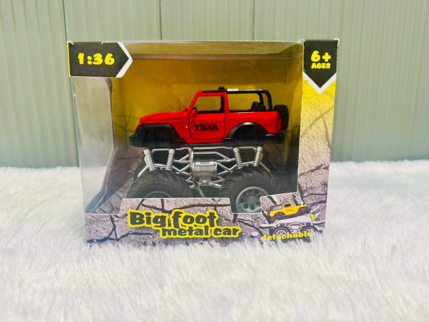 Bigfoot Metal Car – Thar Jeep | Die-Cast Off-Road Monster Truck Toy for Kids