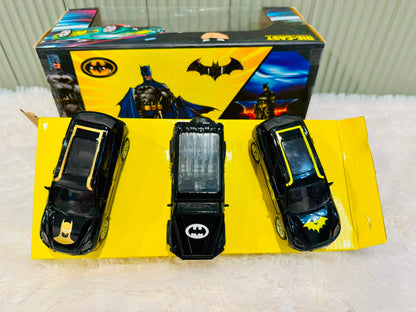 Batman Die-Cast Car Pack of 3 | Superhero Metal Toy Car Set for Kids
