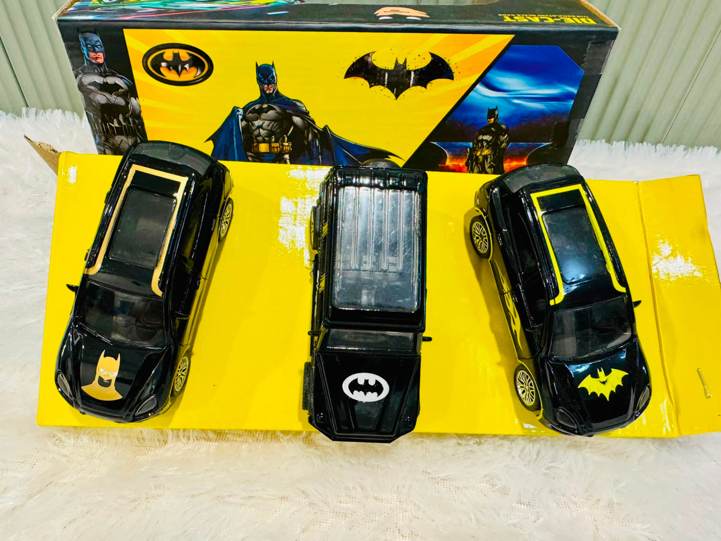 Batman Die-Cast Car Pack of 3 | Superhero Metal Toy Car Set for Kids