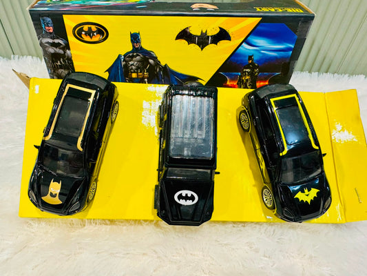 Batman Die-Cast Car Pack of 3 | Superhero Metal Toy Car Set for Kids