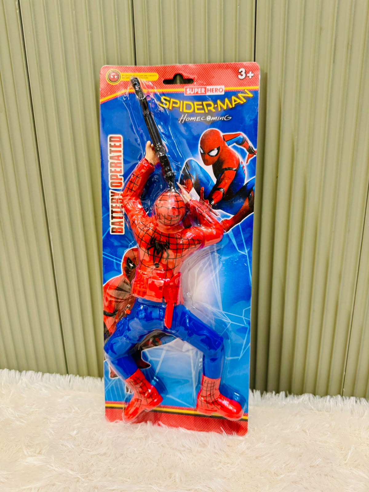 Crawling Pose Superhero Spider-Man Battery Operated Moving Toy | Action Figure for Kids