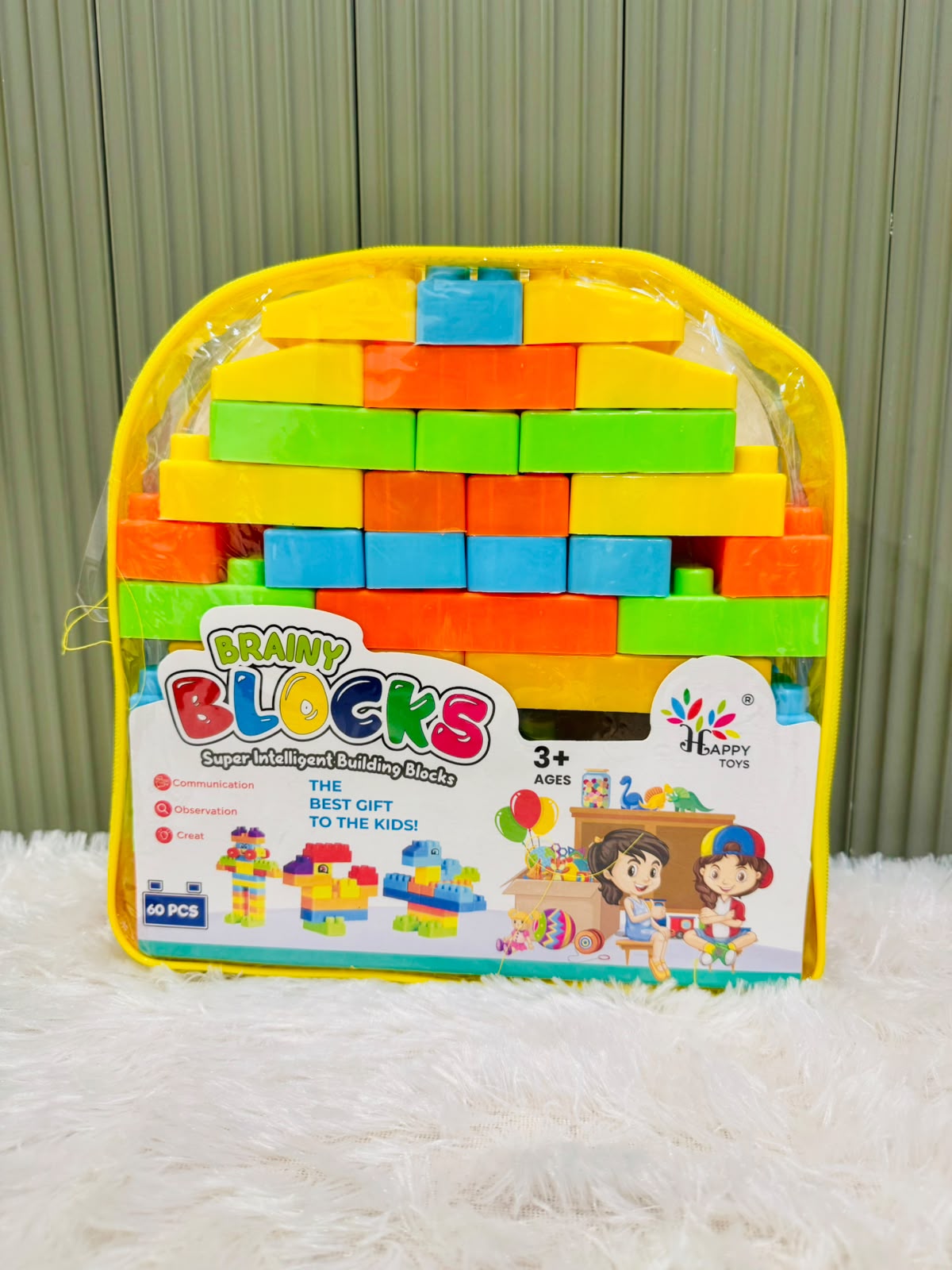 DIY Plastic Building Blocks for Kids | 60 Pieces Educational Construction Blocks | Creative Learning Toy for Boys & Girls (Copy)