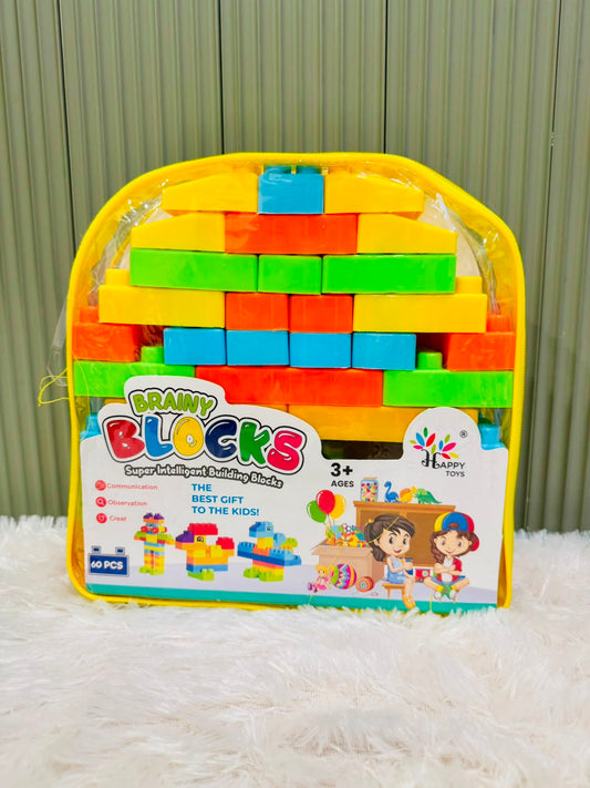 DIY Plastic Building Blocks for Kids | 60 Pieces Educational Construction Blocks | Creative Learning Toy for Boys & Girls (Copy)