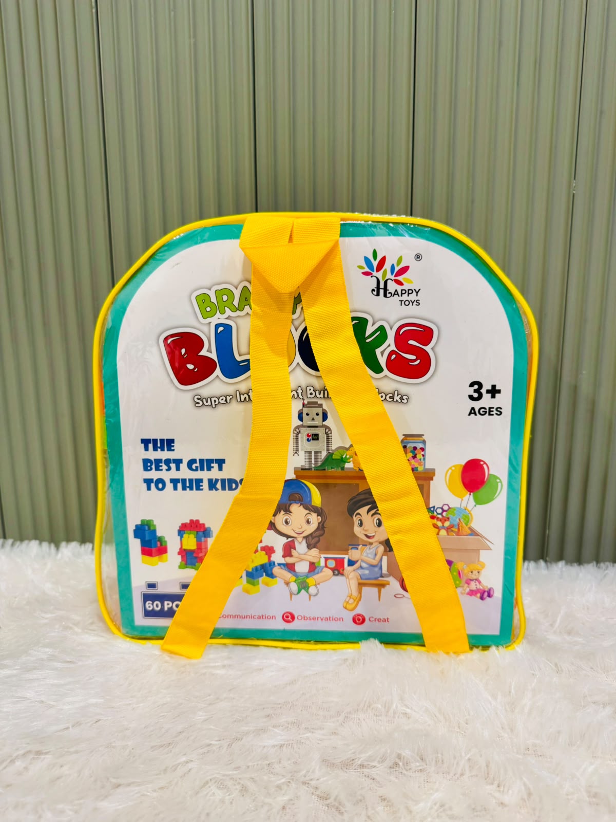 DIY Plastic Building Blocks for Kids | 60 Pieces Educational Construction Blocks | Creative Learning Toy for Boys & Girls (Copy)