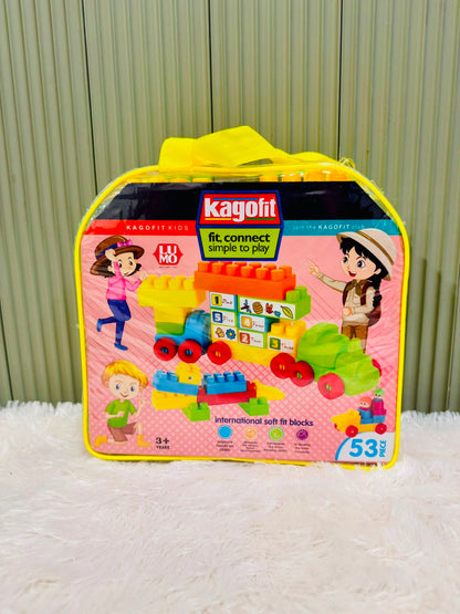 DIY Plastic Building Blocks for Kids | 53 Pieces Educational Construction Blocks | Creative Learning Toy for Boys & Girls