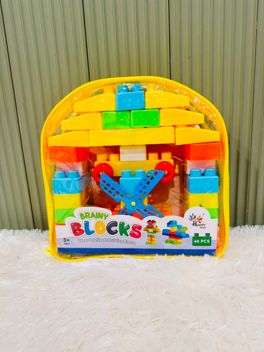 DIY Plastic Building Blocks for Kids | 46 Pieces Educational Construction Blocks | Creative Learning Toy for Boys & Girls