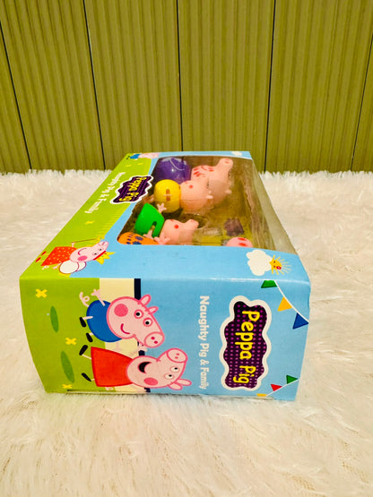 Peppa Pig Family Figurine Set – 4-Piece Playset with Peppa, George, Mummy & Daddy Pig