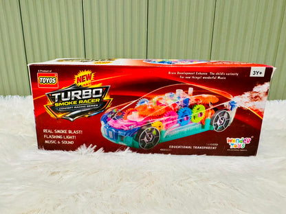 Turbo Smoke Racer Car | Real Smoke Blast, Flashing Lights, Music & Sound Toy Car for Kids