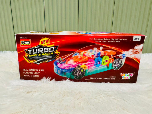 Turbo Smoke Racer Car | Real Smoke Blast, Flashing Lights, Music & Sound Toy Car for Kids