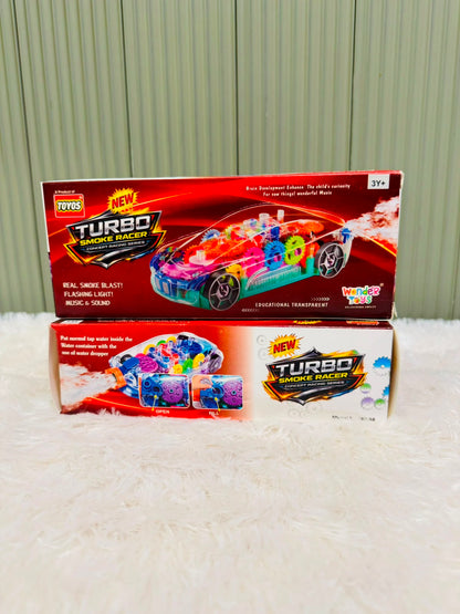 Turbo Smoke Racer Car | Real Smoke Blast, Flashing Lights, Music & Sound Toy Car for Kids