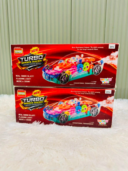 Turbo Smoke Racer Car | Real Smoke Blast, Flashing Lights, Music & Sound Toy Car for Kids