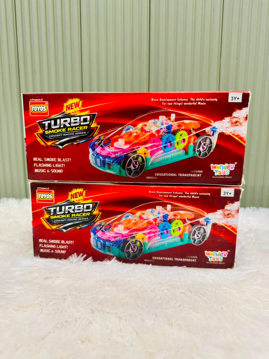 Turbo Smoke Racer Car | Real Smoke Blast, Flashing Lights, Music & Sound Toy Car for Kids