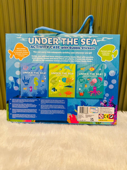 Back of the Under the Sea activity case showing the included books