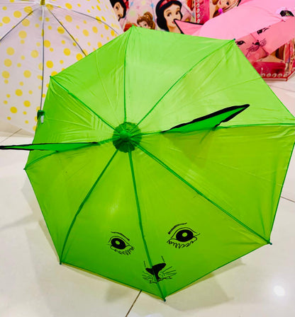 Animal Design Ear Umbrella for Kids | Cute Cartoon Kids Umbrella