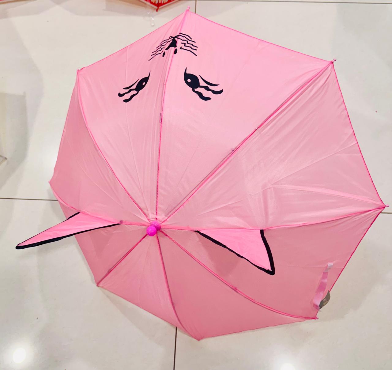 Animal Design Ear Umbrella for Kids | Cute Cartoon Kids Umbrella