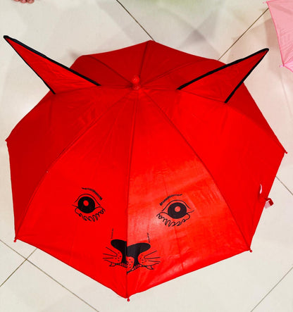 Animal Design Ear Umbrella for Kids | Cute Cartoon Kids Umbrella