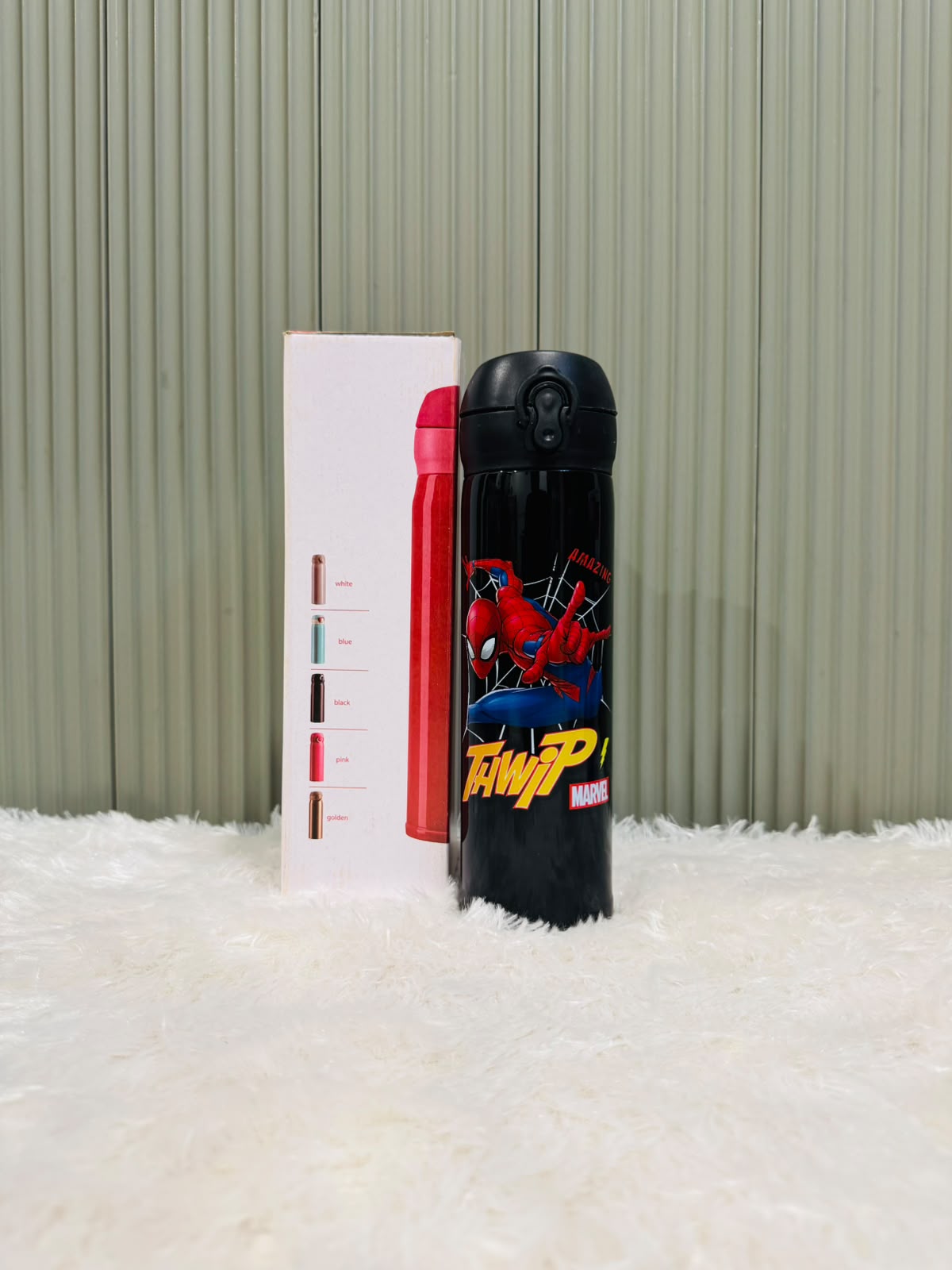 Cartoon Printed Stainless Steel Water Bottle 500ml