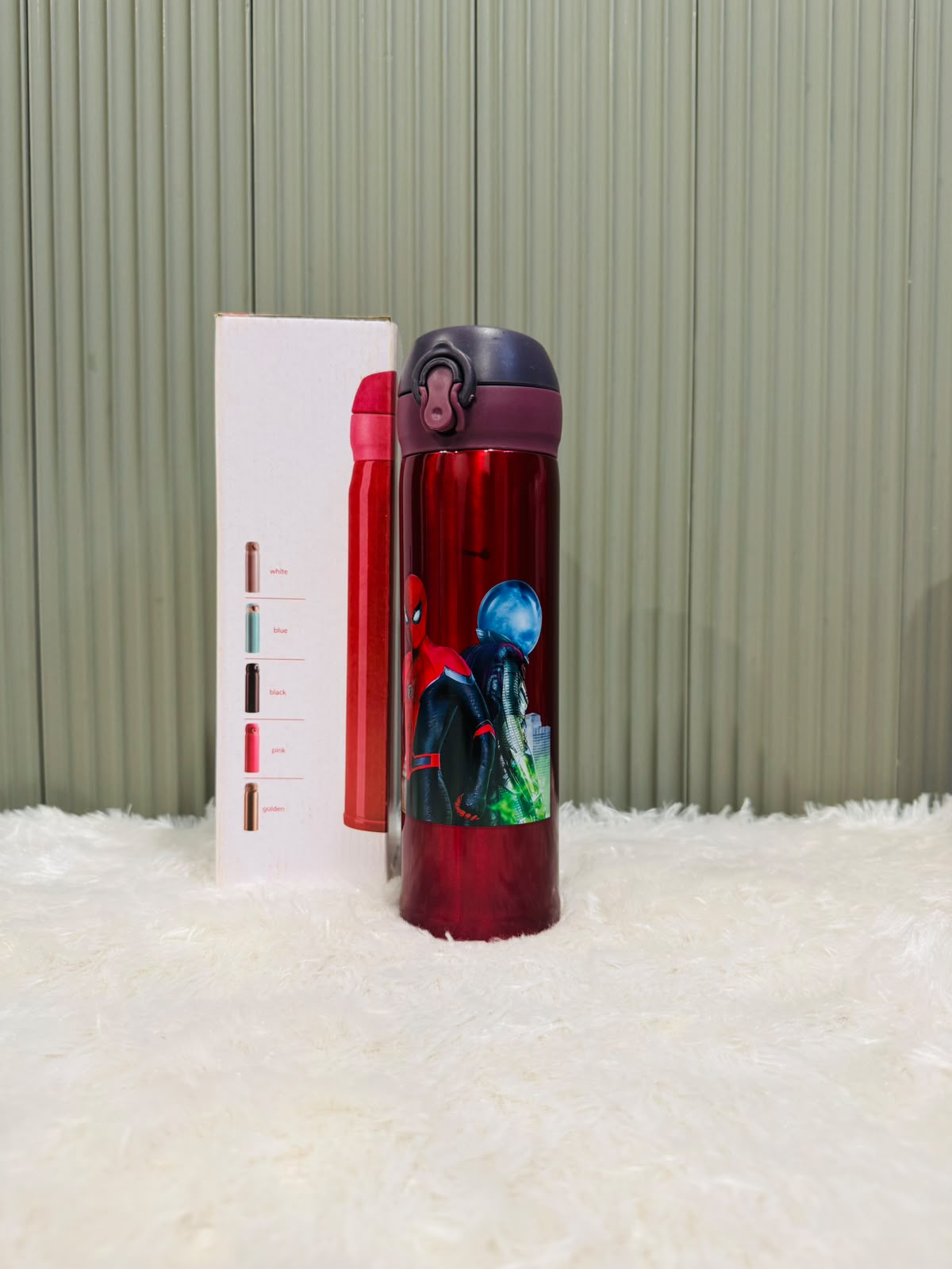 Cartoon Printed Stainless Steel Water Bottle 500ml