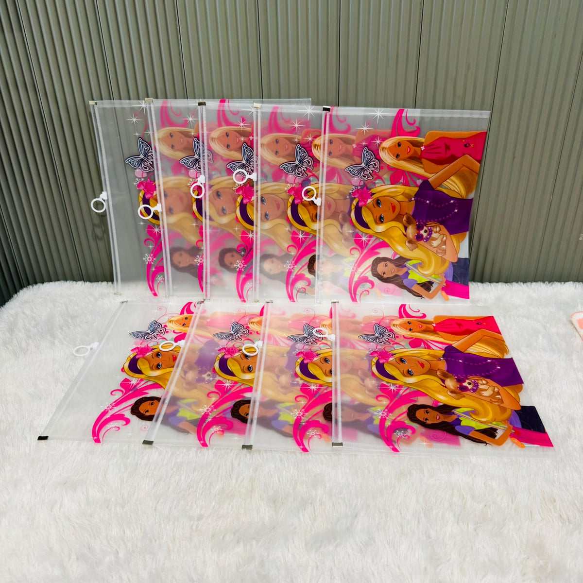 Character print Zip lock A4 size Pouch - multiprint