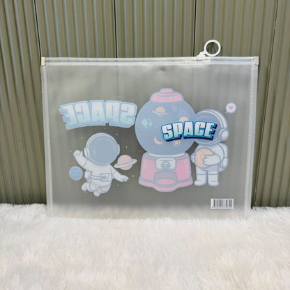 Character print Zip lock A4 size Pouch - multiprint