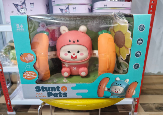 Jumping Bunny Stunt Pets Toy for Kids | Musical & Voice Control Interactive Bunny