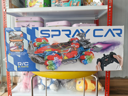 Spray Rechargeable Remote Control Extreme Drift Car | 360° Stunt RC Car with Spray, LED Lights & Music