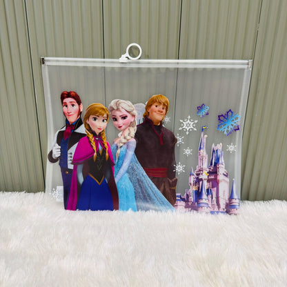 Character print Zip lock A4 size Pouch - multiprint