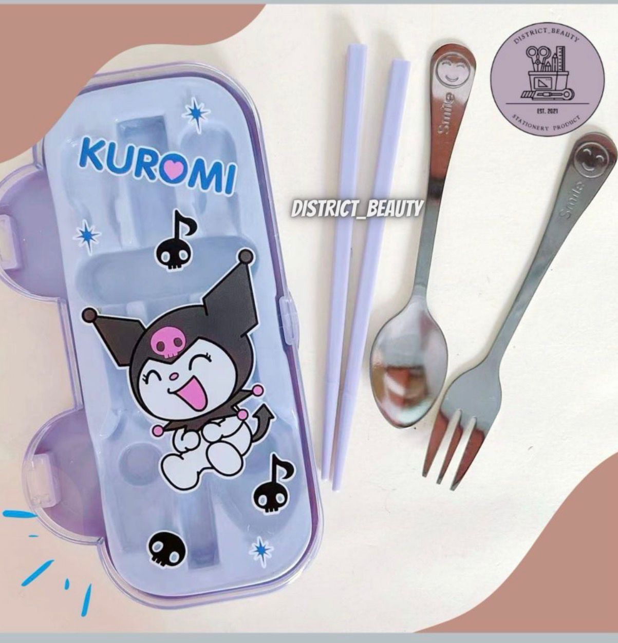 Stainless Steel Kitty Cat Travel Camping Cutlery Set 🐱🍴