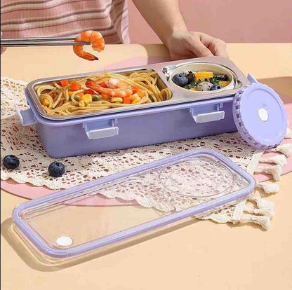 STAINLESS STEEL LUNCH BOX (600ml + 150ml) ✨🍱