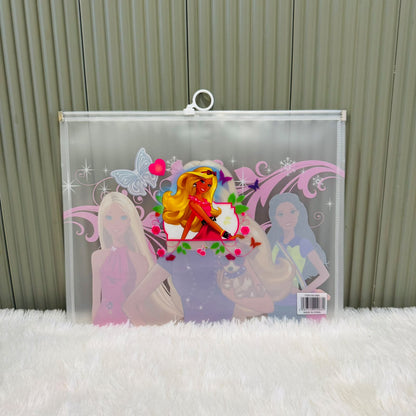 Character print Zip lock A4 size Pouch - multiprint