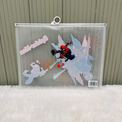 Character print Zip lock A4 size Pouch - multiprint