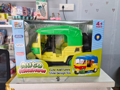 Auto Rickshaw Toy for Kids | Multicolor Toy with Driver 🛺
