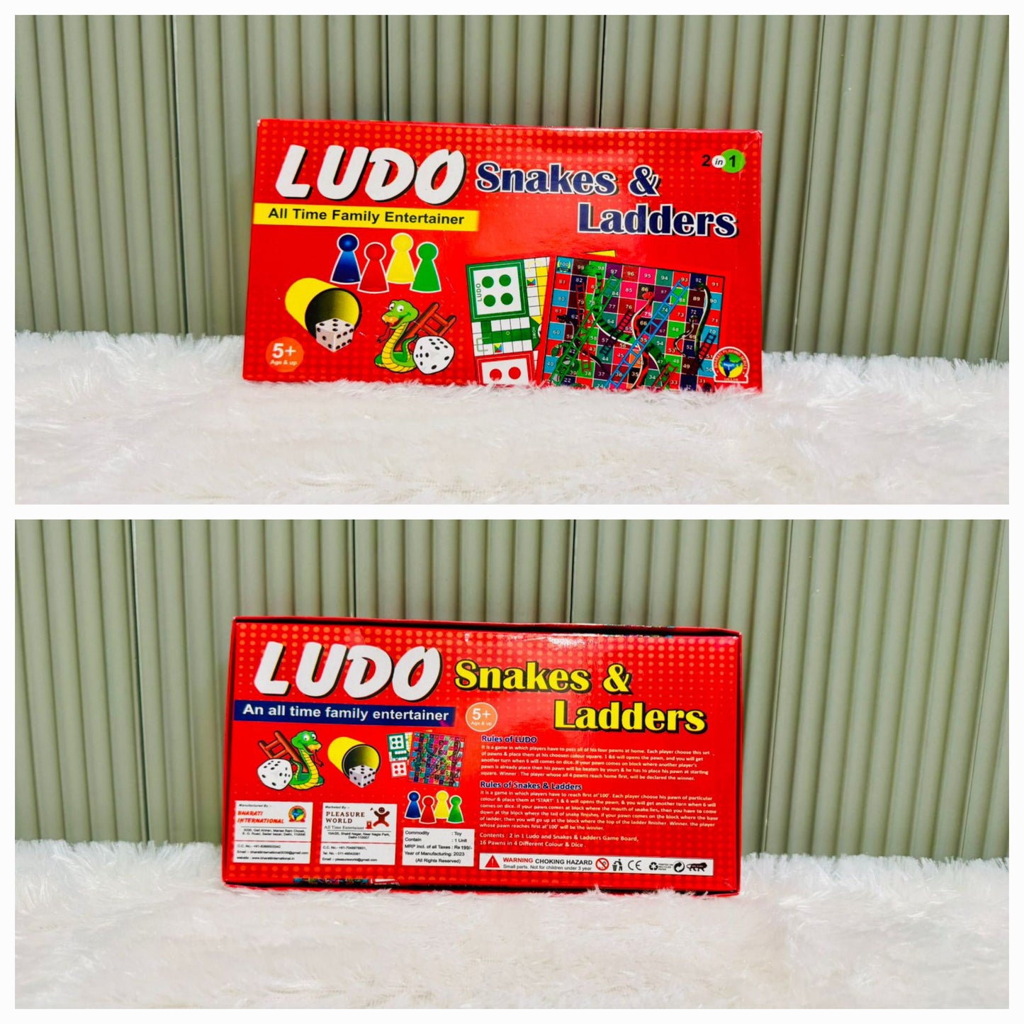 2 in 1 Ludo and Snake & Ladder Board Game