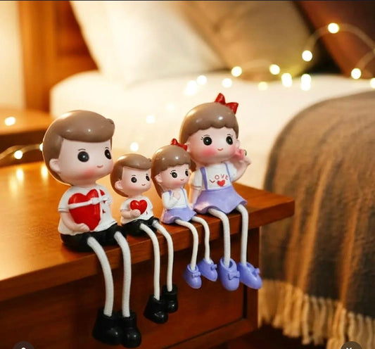 Cute Long Leg Hanging Dolls Family Decorative showpiece