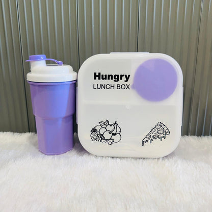 Hungry Lunch Box 1200ml 3 Compartment Set with Bottle