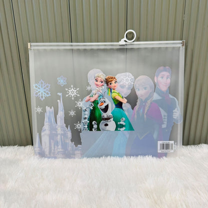 Character print Zip lock A4 size Pouch - multiprint