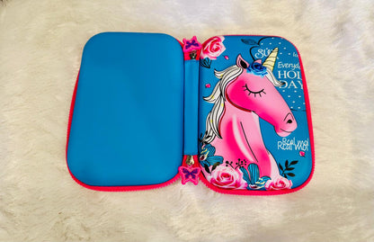 Cute Dreaming Unicorn Theme Embossed 3D EVA Pencil Cas
