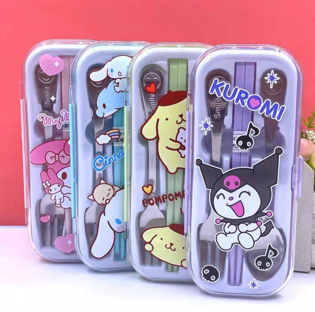 Stainless Steel Kitty Cat Travel Camping Cutlery Set 🐱🍴