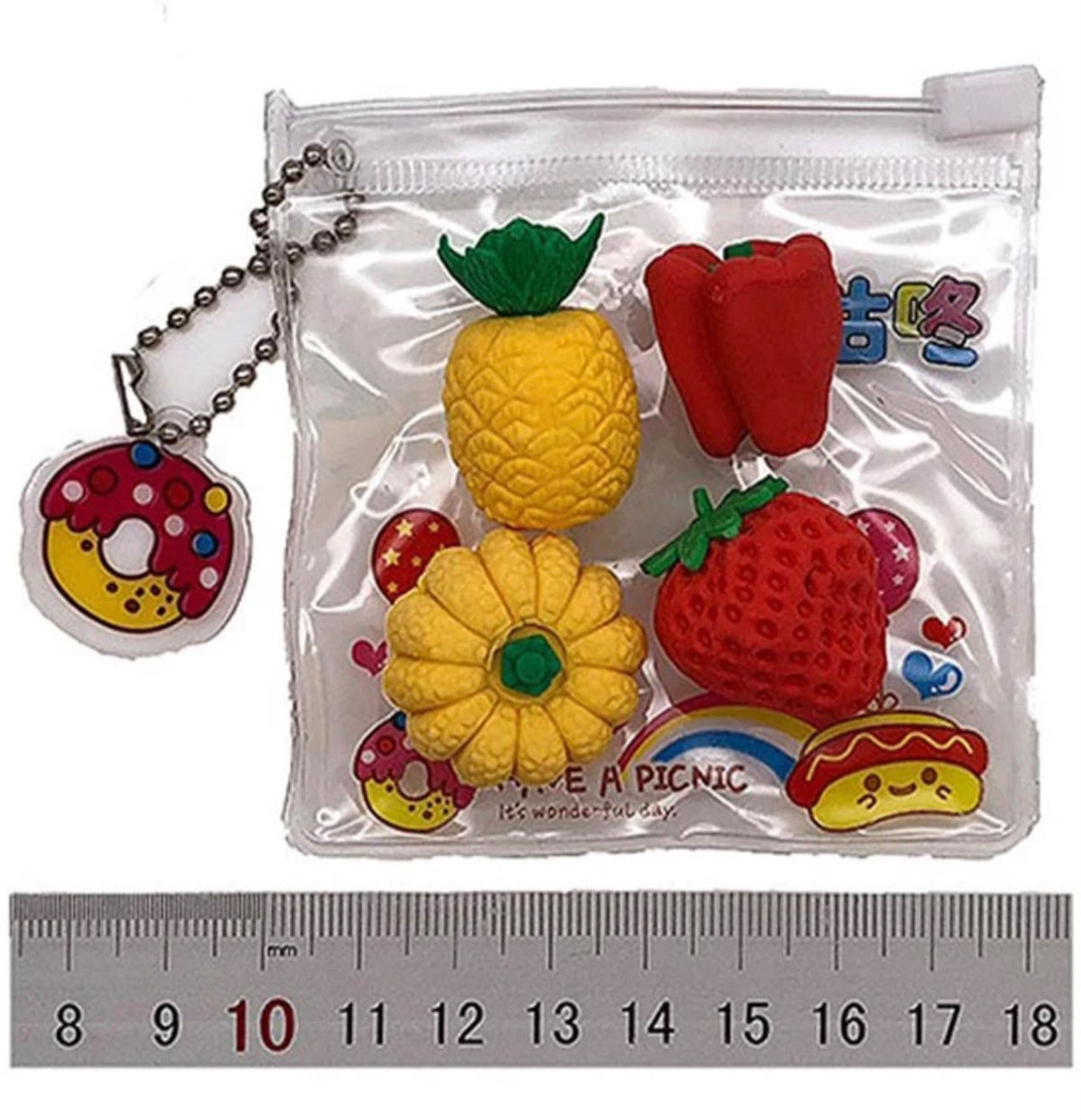 Fruit Erasers - Pack of 4