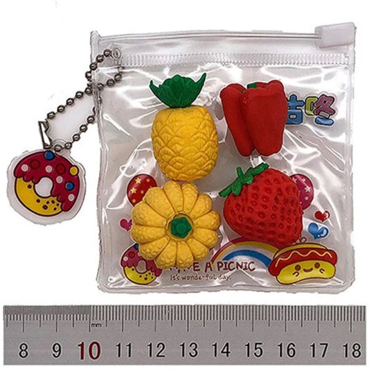 Fruit Erasers - Pack of 4