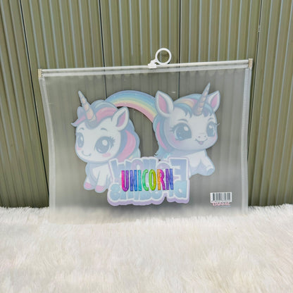 Character print Zip lock A4 size Pouch - multiprint
